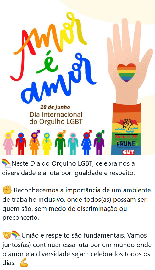 dia 28.06.24 – orgulho LGBT